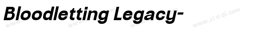Bloodletting Legacy字体转换